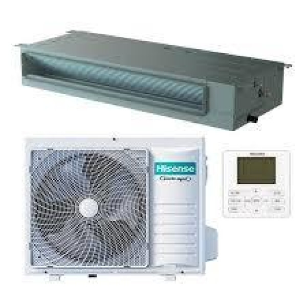 Hisense - Conduta 1x1 - Média Pressão -36Btus -Super Inverter